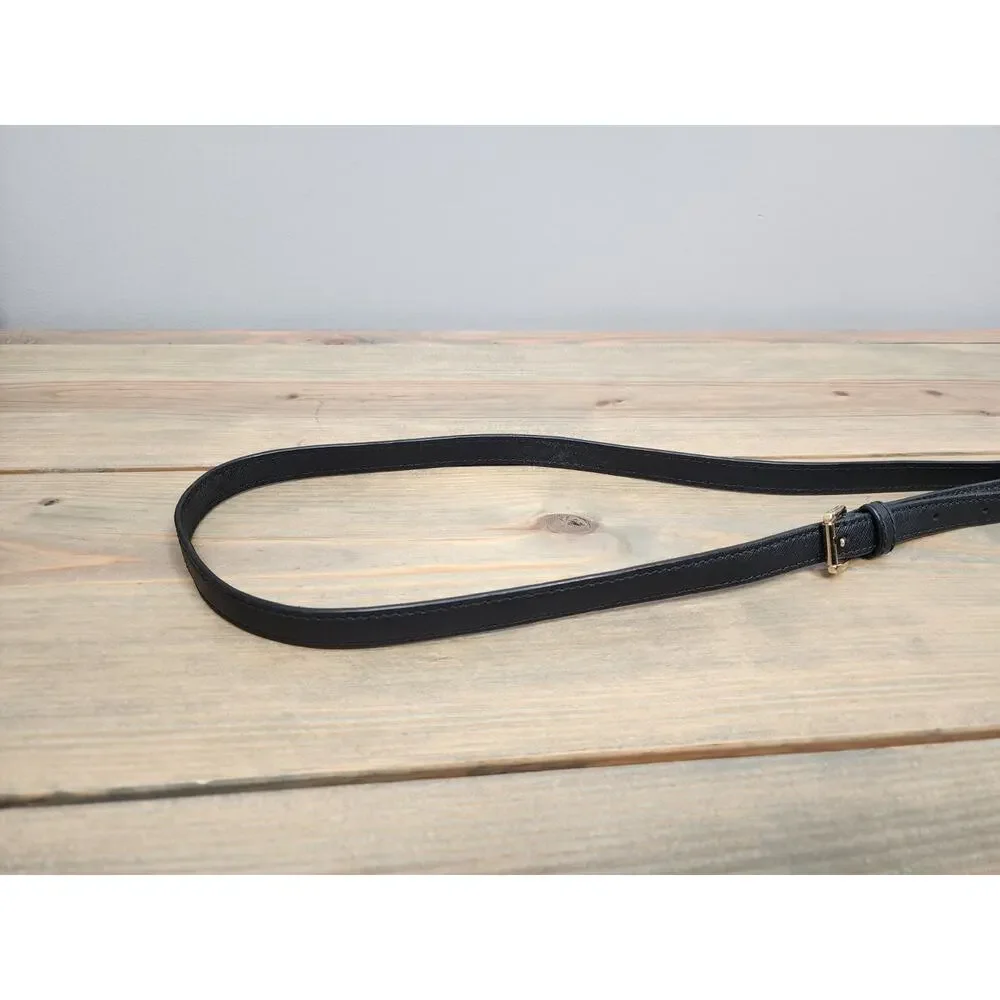 Michael Kors Leather Replacement Strap Handbag Purse Black L48” x W1/2”